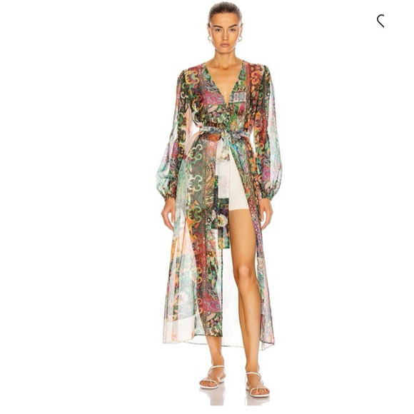 Alexis Shoshonna Maxi Dress Small Multi Color Boho Coverup Designer Summer Beach - Picture 1 of 9